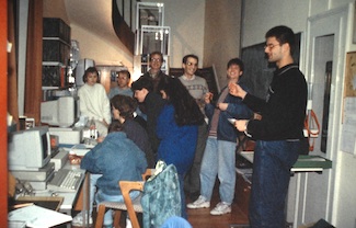 Gemütliche Enge im Turmzimmer Anfang der 1990er.
